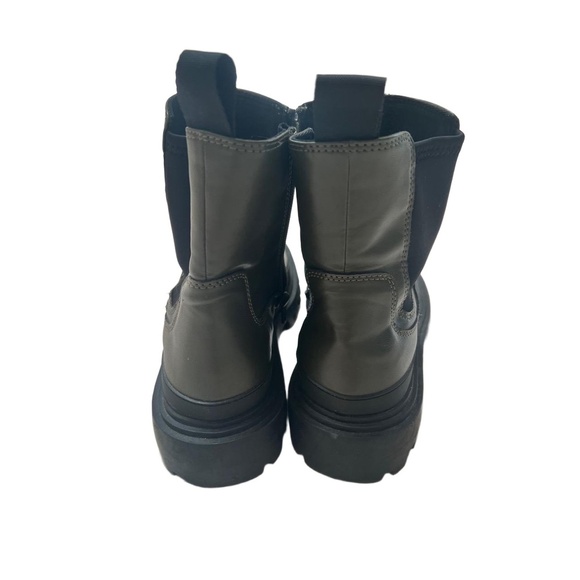 Zara Womens Ankle Boots Size EU 38 US 7.5 Dark Green Stretch Chunky - Picture 4 of 10